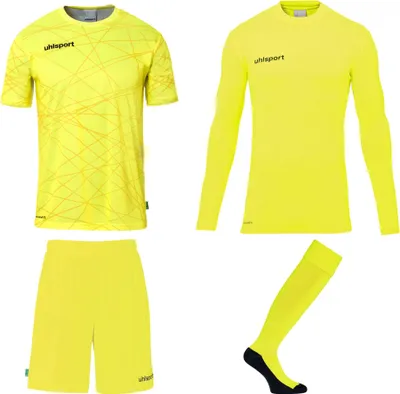 Produktbild von Uhlsport Prediction Bundle Torwart Trikot Set Herren - Neongelb / Schwarz