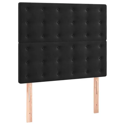 Obrázok produktu pre vidaXL Čelo postele čierne 80x5x118/128 cm zamat