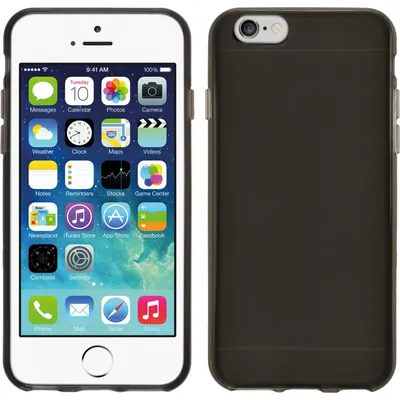 Produktbild von PhoneNatic Case kompatibel mit Apple iPhone 6s / 6 - schwarz Silikon Hülle transparent + 2 Schutzfolien