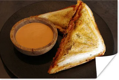 Produktbild von MuchoWow® Poster Schinken-Käse-Toast mit pikanter Sauce 180x120 cm - Fotoplakat