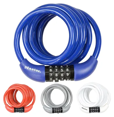 Immagine prodotto di Blocca cavo a spirale MasterLock, 1,80 m x 8 mm