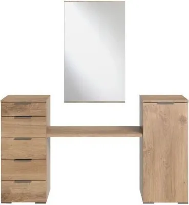 Image de Coiffeuse LEVEL UP 678111, chêne, 172x41x92 cm, avec miroir