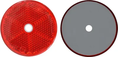 Produktbild von 30 x Rückstrahler - Reflektor - schrauben - Ø 60 mm - Rot - E-Prüfzeichen
