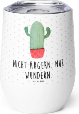 Produktbild von Mr. & Mrs. Panda Thermo Becher Kaktus Wut - Weiß - Geschenk, Kollegin, ärgern, Thermobecher, Kakteen, Kollege, kaffee tasse, Edelstahlbecher, Büro, thermosbecher