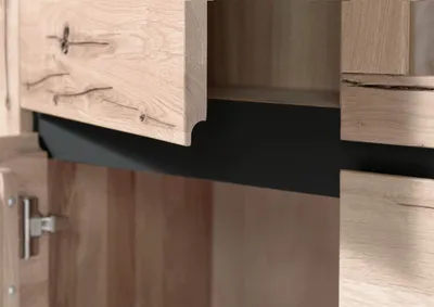 Produktbild von MASSIVMOEBEL24 Highboard Wildeiche 103x40x148 bianco geölt VILLANDERS #205