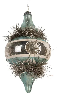 Produktbild von Clayre & Eef Weihnachtskugel Ø 7x13 cm Blau Glas