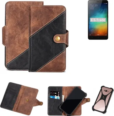 Produktbild von K-S-Trade Handy Hülle Schutz Hülle Schutzhülle Bookstyle Case kompatibel mit Xiaomi Redmi Note 3 (32 GB) Handy Cover Hülle Schutztasche 1x