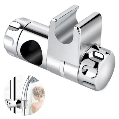 Produktbild von Duschkopfhalterung 1 Stück, Verstellbarer Duschkopfgleiter Für 25-Mm-Duschstange, 360-Grad-Drehbar Mit Neigbarem Winkel