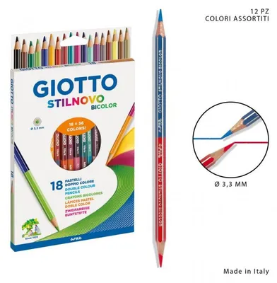 Produktbild von Giotto Stilnovo Bicolor, Mehrfarbig, 18 Stück(e)