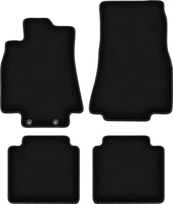 Image de Tapis de sol velours sur-mesure pour Mercedes B- Klasa W245 (2005-2011, à hayon) noir, jeu 4 pièces, fixations