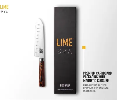 Obrázok produktu pre Santoku nôž, 7 palcov, z uhlíkovej nehrdzavejúcej oceli, s ergonomickou rukoväťou, určený do kuchyne