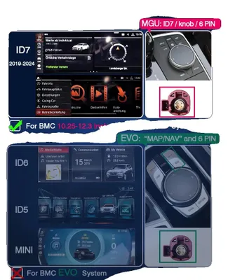 Obrázok produktu pre Dekodér CarPlay a Android Auto, bezdrôtové pripojenie, jednoduchá inštalácia, kompatibilné so systémom BMW 10,25-12,3 palca