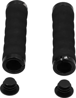 Immagine prodotto di Manopole per mountain bike con doppio bloccaggio, manopole ammortizzanti in spugna per biciclette, manopole antiscivolo con anello di serraggio in alluminio