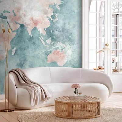 Produktbild von Vlies Fototapete - Delicate Map 100x70 cm Karten k-A-10011-a-a