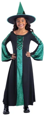 Produktbild von Smiffys - "Bewitched" Kostüm für Mädchen SM3755 (146-152) (Grün/Schwarz)