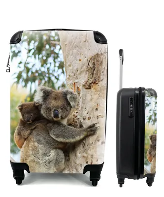 Produktbild von MuchoWow® Koffer Handgepäck Trolley Rollkoffer Kleine Reisekoffer mit 4 Rollen - Koalas - Kind - Baum - Jungen - Mädchen - Cabin Size < 55x40x23 cm & 55x40x20 cm - Kinderkoffer - Kabinenkoffer - Boardgepäck - Reise-Box - Reisekoffer - Reisegepäck - Koffer mit Bild - Trolley für Kinder
