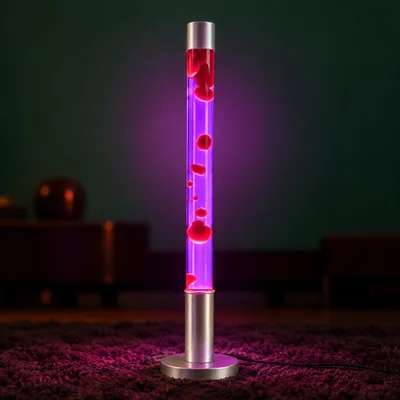Produktbild von Lavalampe groß Lila Rot 76 cm hoch Retro Stimmungslicht Bodenleuchte Jugendzimmer Wohnzimmer