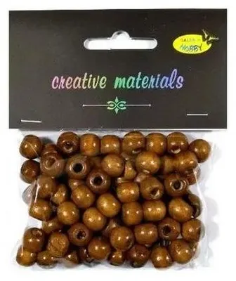 Produktbild von Holzperlen, braun, 10 mm, 25 g – Galeria Hobby