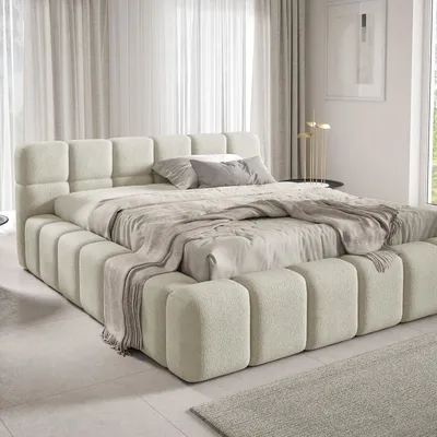 Zdjęcie produktu dla Łóżko tapicerowane NUBO Premium 140x200 cm z pojemnikiem na pościel - QUELLE 02