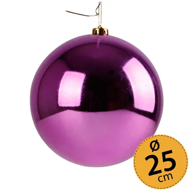 Produktbild von Christbaumkugel lila Weihnachtskugel ⌀ 25 cm Baumschmuck Deko-Kugel glänzend