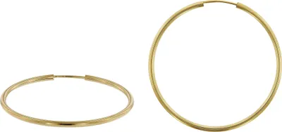 trendor 51171 Damen Ohrringe Gold 333 / 8K Creolen Breite 2 mm Ø 40 mm 1