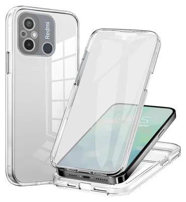 Produktbild von 360 Grad Handyhülle für Xiaomi Redmi 12C Case Cover Hülle Bumper Rundum Schutzhülle Smartphone Schutz Transparent