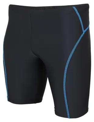 Produktbild von Aquarti Herren Badehose Knielang Schwimmhose Jammer, Farbe: Schwarz / Blau, Größe: XXL