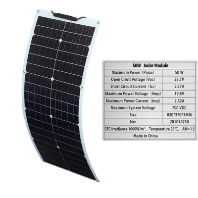 Immagine prodotto di Kit pannello solare flessibile, silicio monocristallino, potenza in corrente, 50W NUOVO