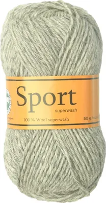 50g Sport Super Wash Premium Strickgarn 100% Wolle  Weiß Grau
