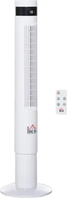 Produktbild von HOMCOM Turmventilator 85° Oszillierender 110cm Standventilator 50 W 3 Modi Weiß