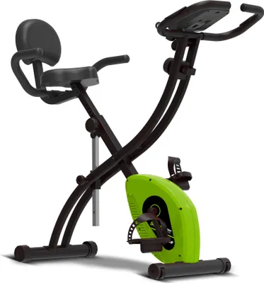 Immagine prodotto di SportTronic ST-X6: Cyclette da casa, ideale per l'allenamento cardio. Dotata di 8 livelli di resistenza, schienale, sella regolabile, design da fitness bike, pedali, struttura stabile e adatta per l'uso domestico, anche per anziani. Modello pieghevole, colore verde