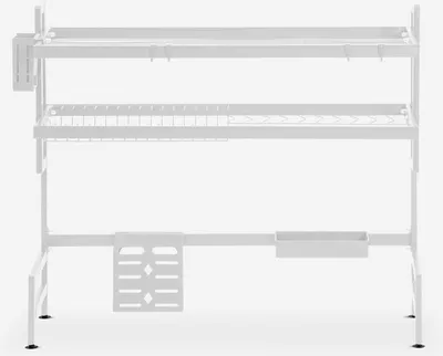 Image de Égouttoir pour l'évier noir blanc Teket Plus - Blanc