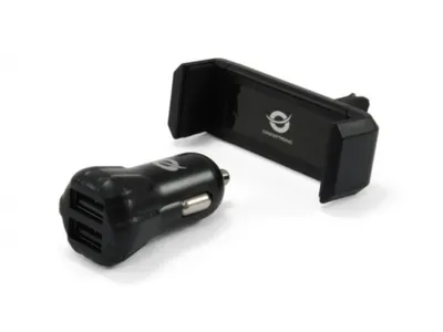Image de CONCEPTRONIC KFZ-Ladegerät 2Port 10W,2xUSB-A +Halter sw
