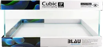 Zdjęcie produktu dla Blau Aquaristic Cubic Aquascaping 17 Shallow - Przezroczyste akwarium