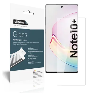 Produktbild von 2x Schutzfolie für Samsung Galaxy Note 10 Plus - Anti-Shock 9H Folie dipos Glass Kunststoffglas