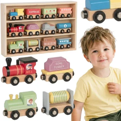 Produktbild von Tooky Toy Magnetische Holzkutschen