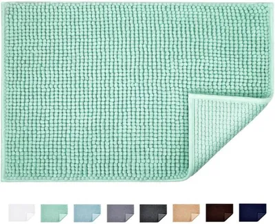 Obrázok produktu pre Unyqoos® Absorpčná a mäkká protiskluzová kúpeľňová rohož z čenilovej mikrovlákna, 50 x 80 cm