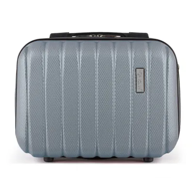 Produktbild von Solier Hartschalen Reisekoffer, Gepäck, Reisekosmetikkoffer, Handgepäck, XS-Koffer  11 L Silber
