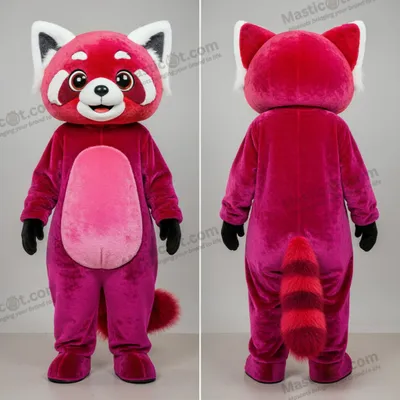 Produktbild von Magenta-flauschige MASTICOT Rote-Panda-Maskottchen-Kostüm