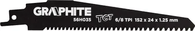 Obrázok produktu pre Pílové listy GRAPHITE HM TCT, 152 x 24 x 1,25 mm, 8/6TPI