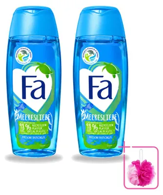 Zdjęcie produktu dla 2 opakowania żelu pod prysznic Fa Meeresliebe Fresh - 250 ml - zestaw ekonomiczny - 2 sztuki