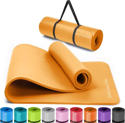 Produktbild von Yogamatte für Fitness und Gymnastik – rutschfeste Matte mit Schultergurt – 183 x 60 x 1 cm