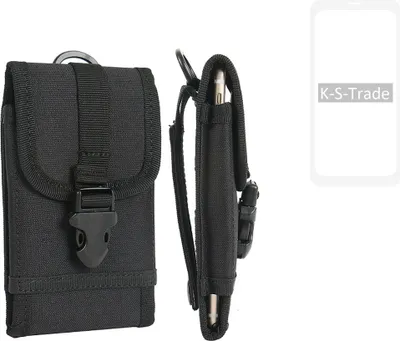 Produktbild von K-S-Trade Holster Handy Hülle kompatibel mit OnePlus OnePlus 8 Holster Handytasche Gürtel Tasche Schutz Hülle Robust Outdoor schwarz