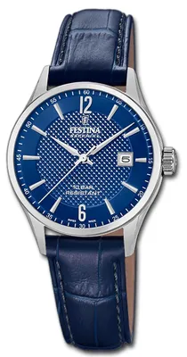 Imagen del producto de Reloj de pulsera Festina para mujer, fabricado en Suiza, correa de cuero negra, modelo D3UF20009/8