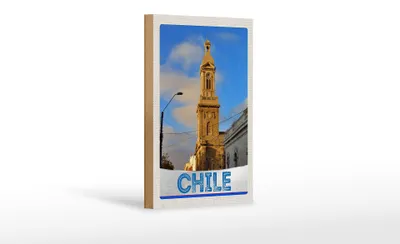 Produktbild von Holzschild Reise 12x18 cm Chile Stadt Architektur Europa