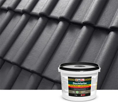 Produktbild von Isolbau Dachfarbe Anthrazit 4 kg Sockelfarbe Fassadenfarbe Dachbeschichtung RAL Farbe