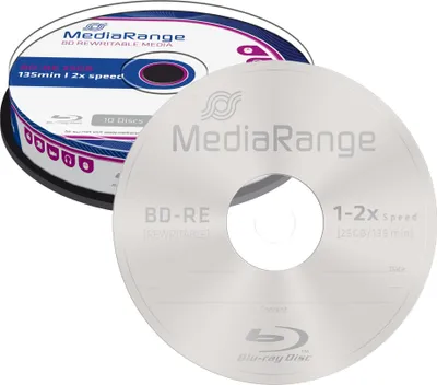 Immagine prodotto di MediaRange Bluray 25GB 10pcs BD-RE Spindel 2x