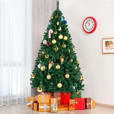 Produktbild von Yaheetech 180 cm Künstlicher Weihnachtsbaum mit 1000 Spitzen, schwer entflammbar, PVC Fichte Christbaum, mit Metall Ständer