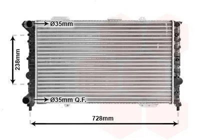 Produktbild von VAN WEZEL 01002079 Kühler Wasserkühler Motorkühler für ALFA ROMEO 166 (936)