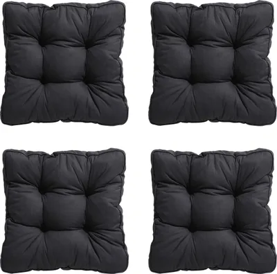 Produktbild von Madison - Sitzkissen Florance Basic schwarz - ca. 47x47 cm - 4er-Set